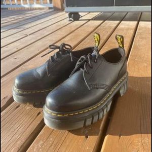 doc martens leather platform casual shoes